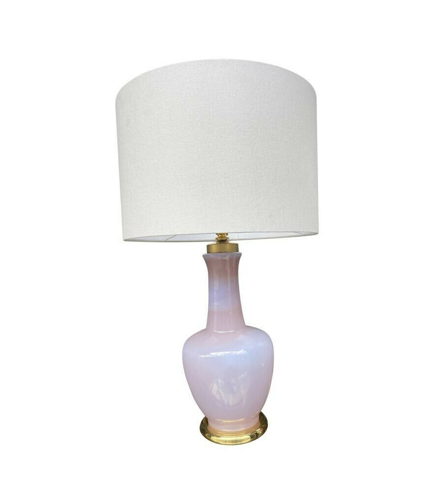 photo furniture A Pair Of Lavender Opaline Murano Glass Lamps By Cenedese