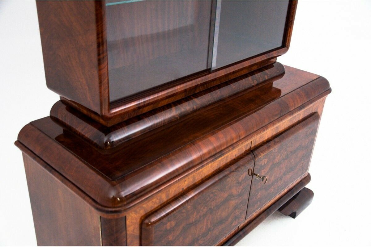 Art Deco Style Display Cabinet, 1940s, Poland. After Renovation. photo vintage
