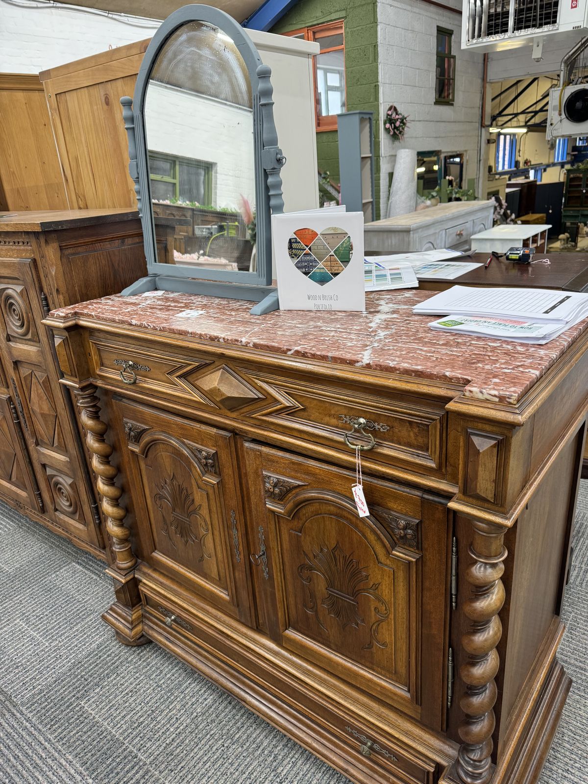 Bespoke Painted French Ornate Sideboard photo furniture