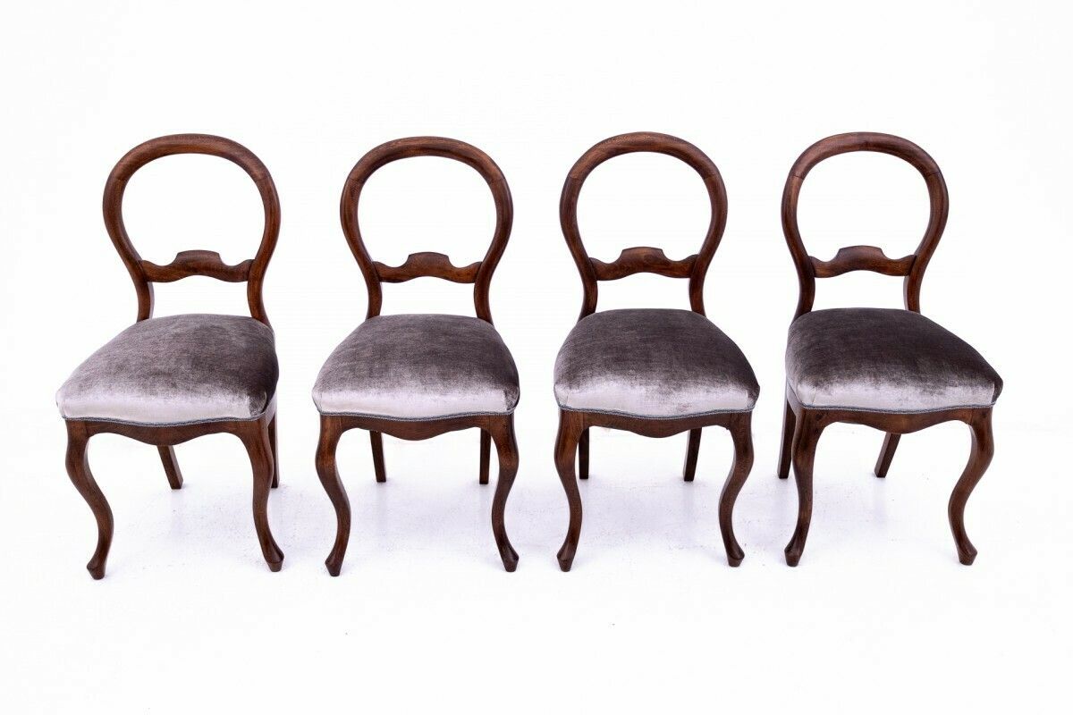 Antique Table With Chairs, Northern Europe, Around 1870. After Renovation. photo furniture
