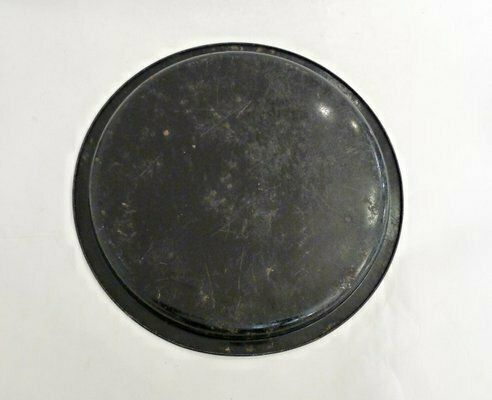 photo furniture Round Tray Decorated With Fish & Anemones In Metal By Lefevre, France, 1960s