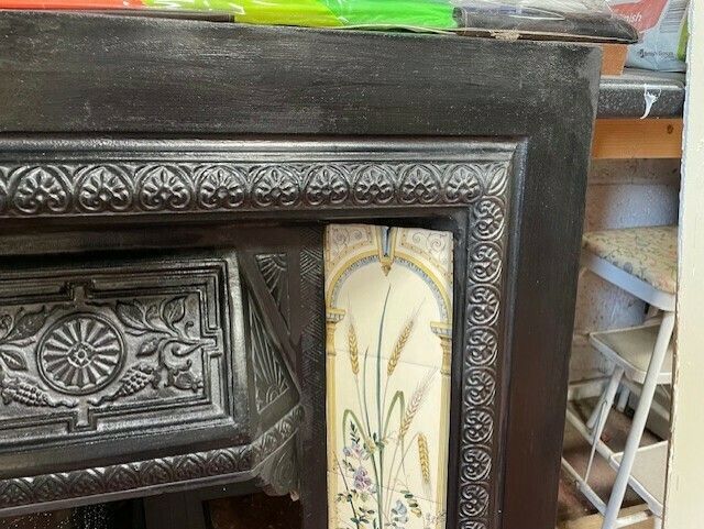 Tiled Cast Iron Fireplace Surround photo Home Fixtures