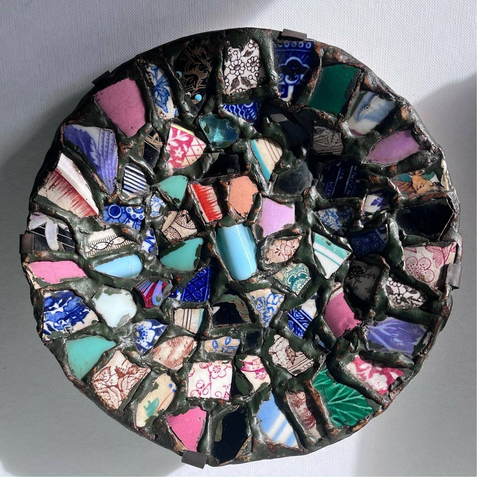 Naive And Brut Folk Art Plate "Picplate".Decorative Plate For Hanging.Pique Assiette