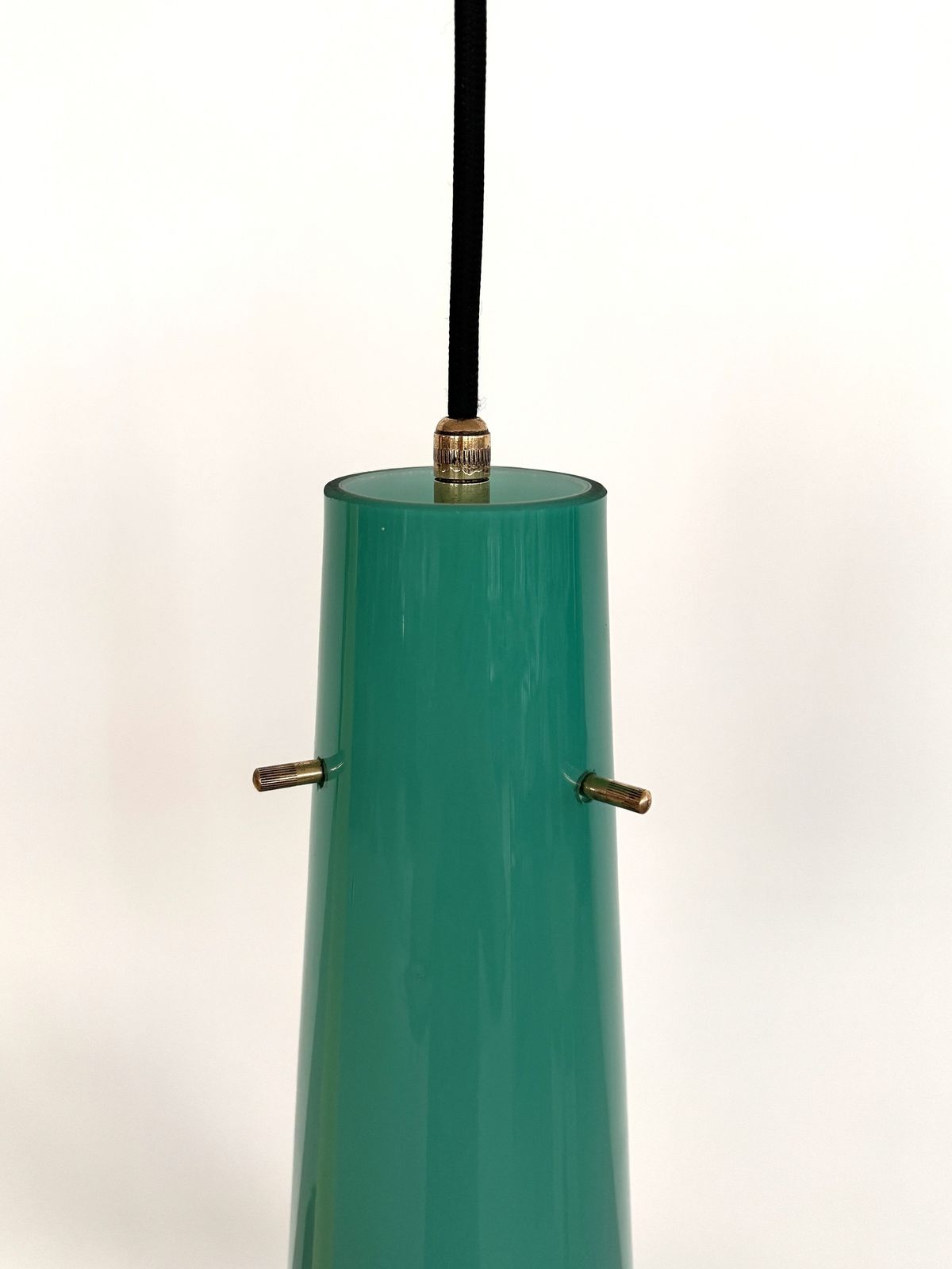 1500.0 Italian Murano Glass Pendants In Green And Yellow By Vistosi, 1970s, Set Of 2 photo