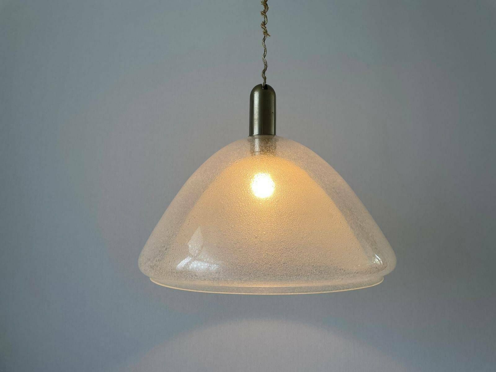 Murano Glass Peleguso Model Pendant Lamp By Carlo Nason For Mazzega, 1960s, Italy