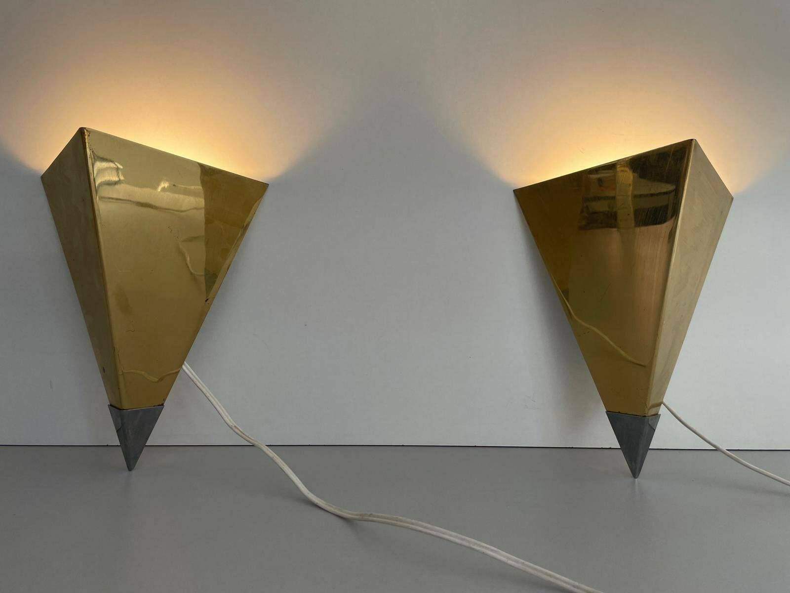 Luxurious Pair Of Gold Sconces By Art Line, 1980s, Germany photo vinterior