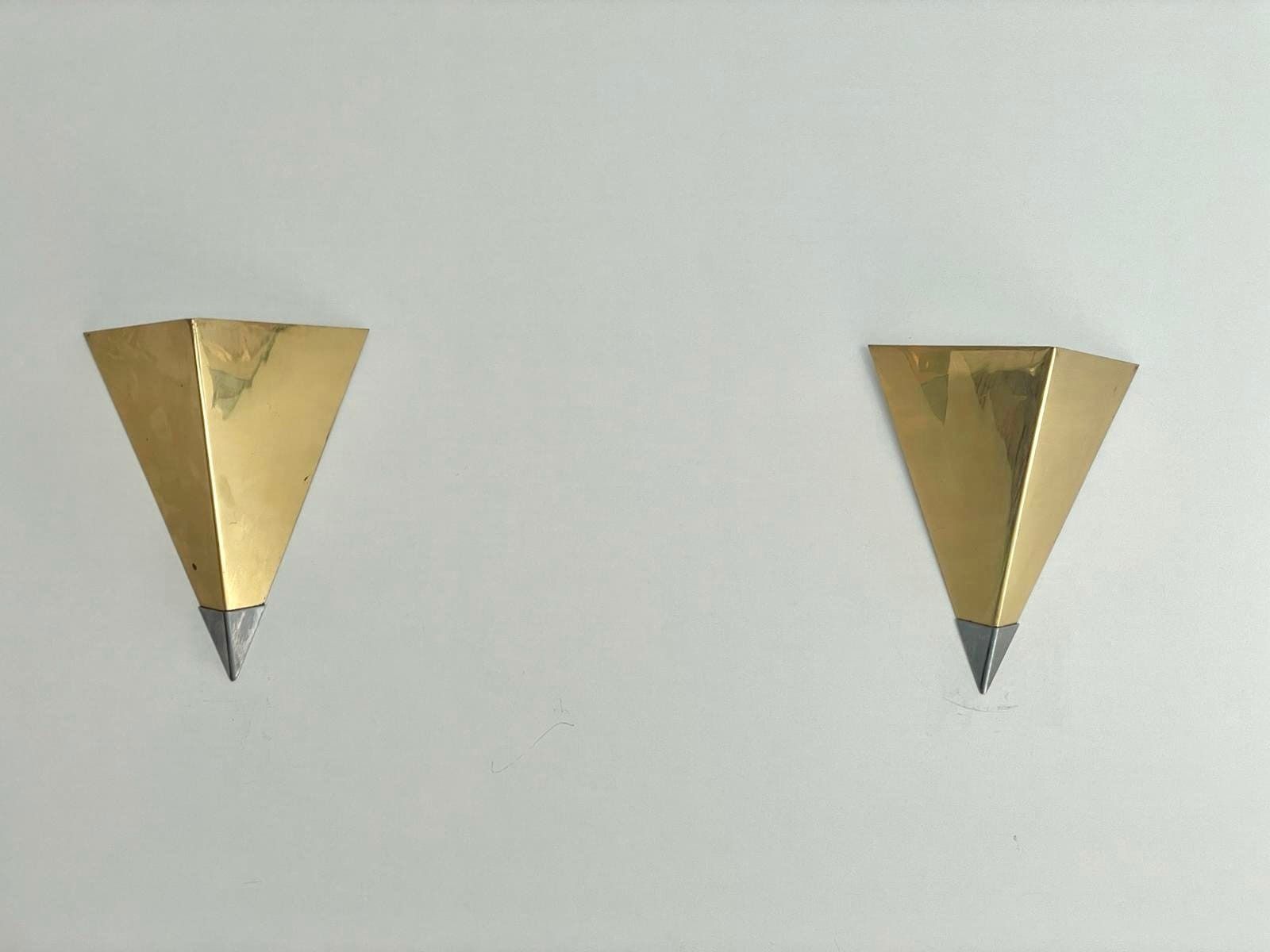 photo for sale Luxurious Pair Of Gold Sconces By Art Line, 1980s, Germany