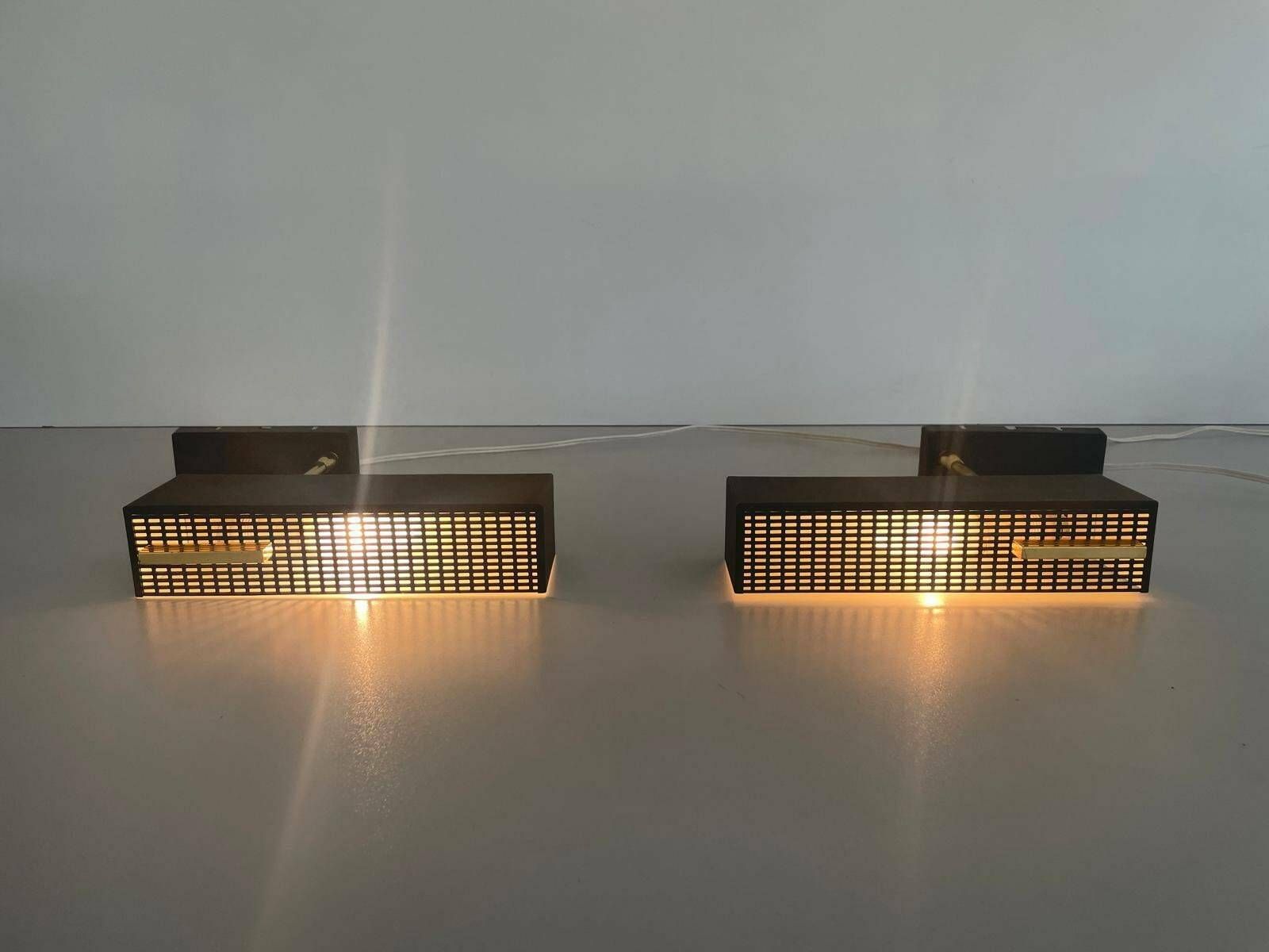 Mid Century Metal And Brass Pair Of Sconces By Paul Neuhaus Leuchten, 1950s, Germany photo Lighting