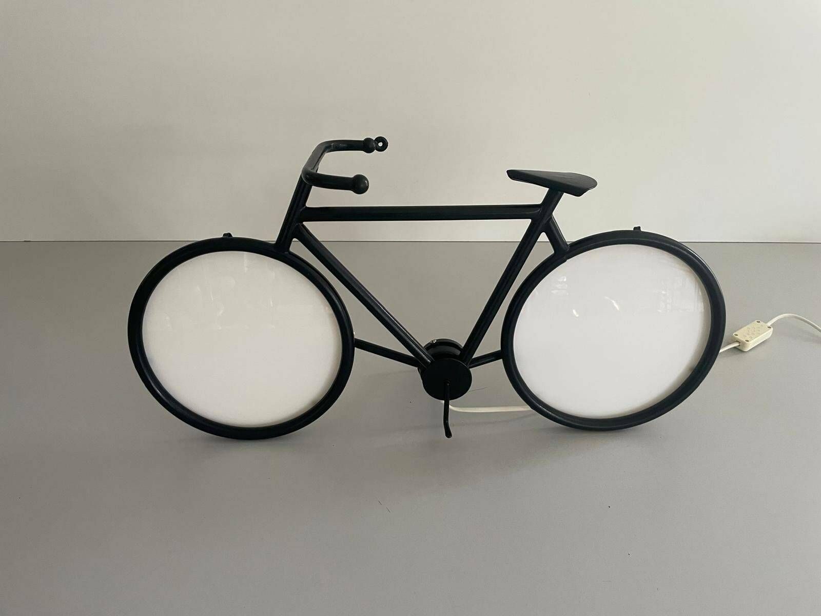 photo furniture Lovely Black Metal Bicycle Table Or Wall Lamp By Zicoli Limbach, 1970s, Germany