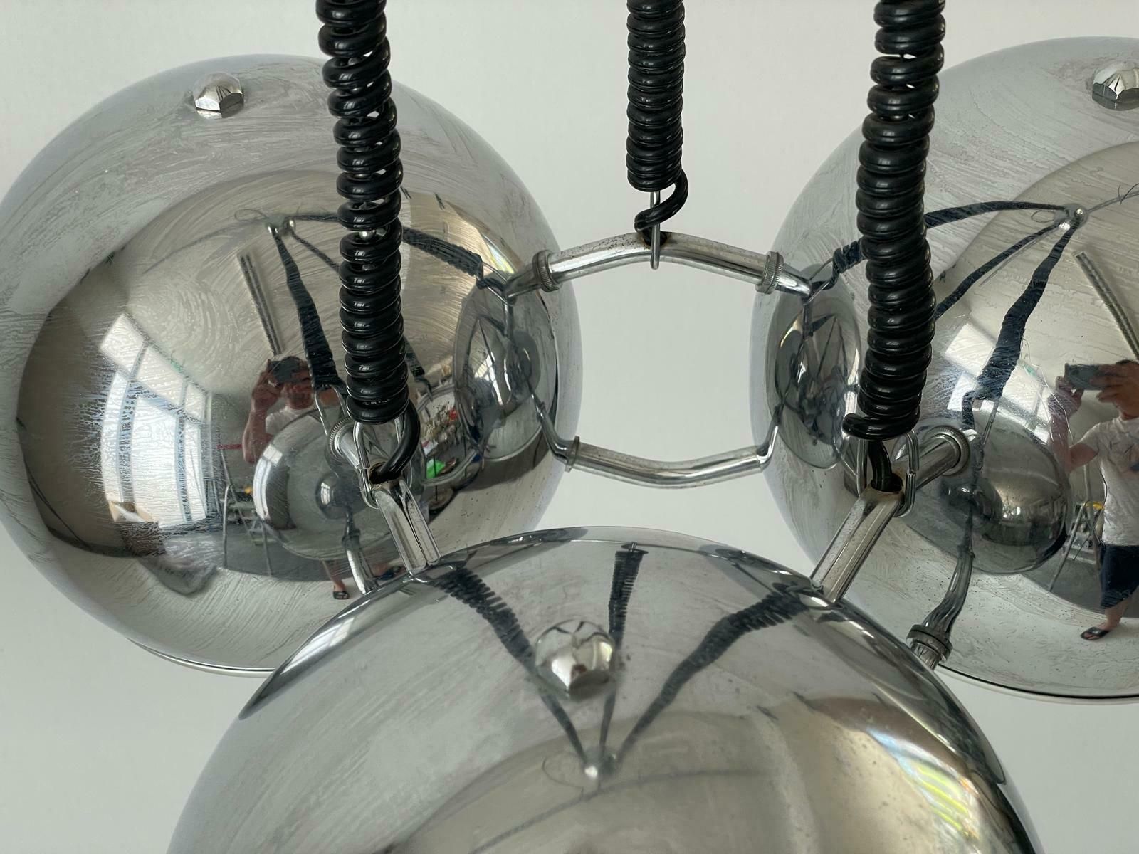 photo for sale Space Age 3 Head Ceiling Lamp By Reggiani, 1970s, Italy