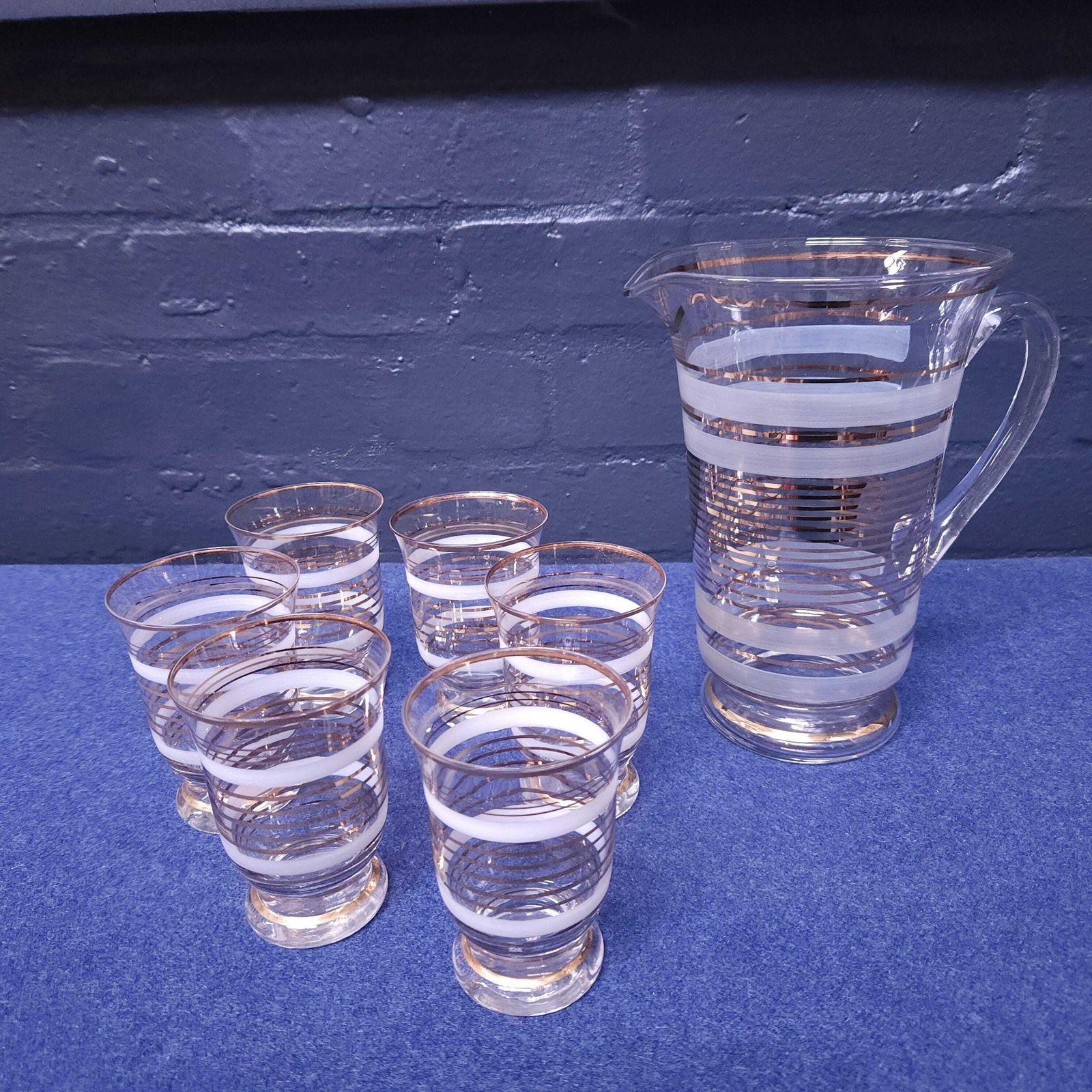 photo for sale Art Deco Lemonade Set, Pitcher And Glasses