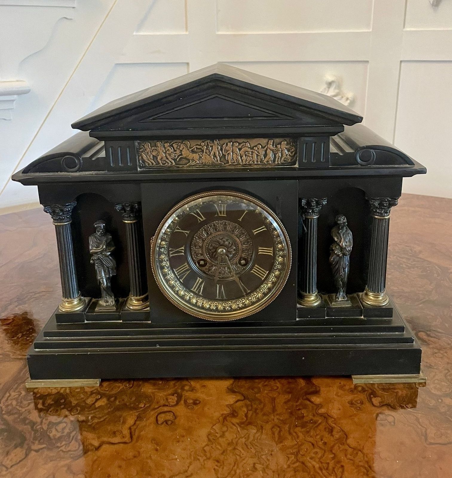 Superb Quality Antique 19th Century Marble Mantle Clock