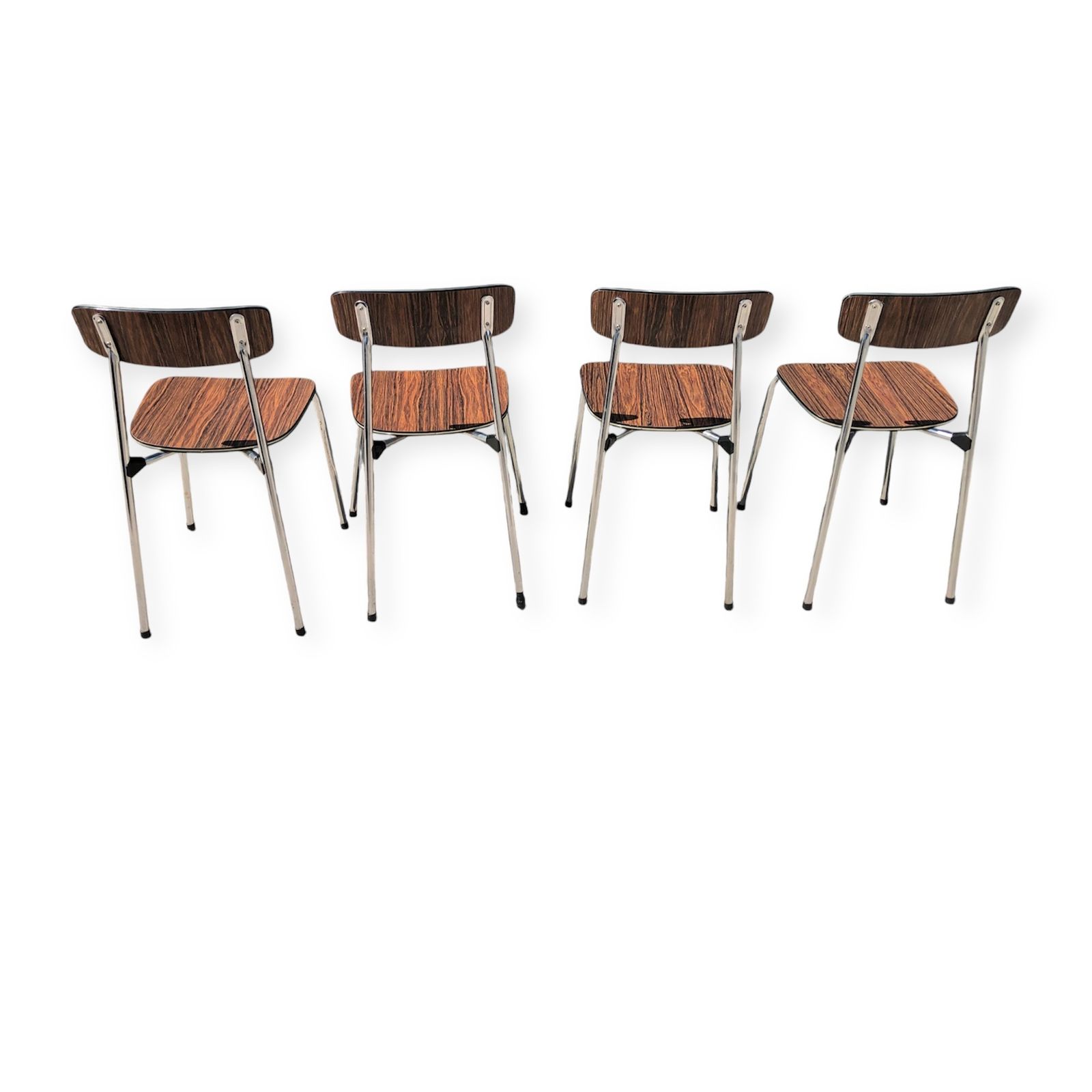 A Set Of Four Retro Formica Dining Chairs photo vintage