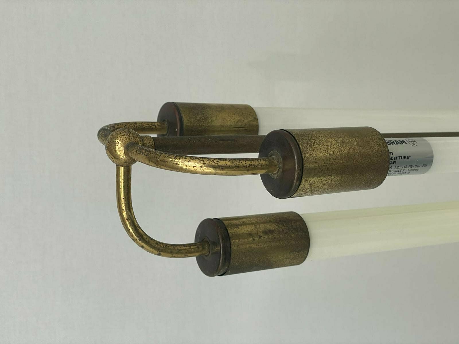 photo furniture Art Deco Brass Industrial Ceiling Lamp By Kaiser & Co. With 3 Fluorescent Tubes, 1930s, Germany