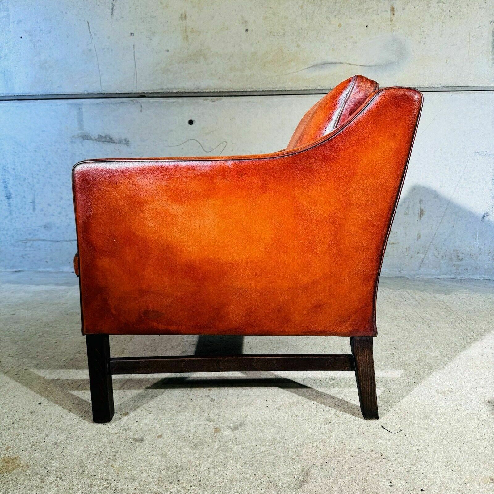 photo furniture Fantastic 1970s Vintage Danish Cognac Leather Armchair & Footstool