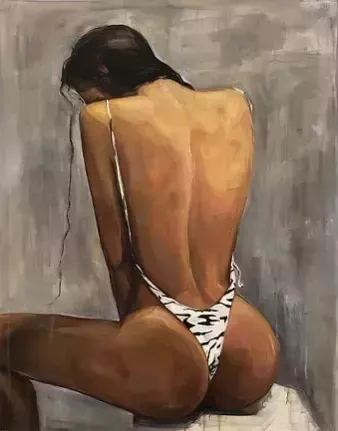Meryem Tayganskaya, Nude Painting, Oil On Canvas, 21st Century photo for sale