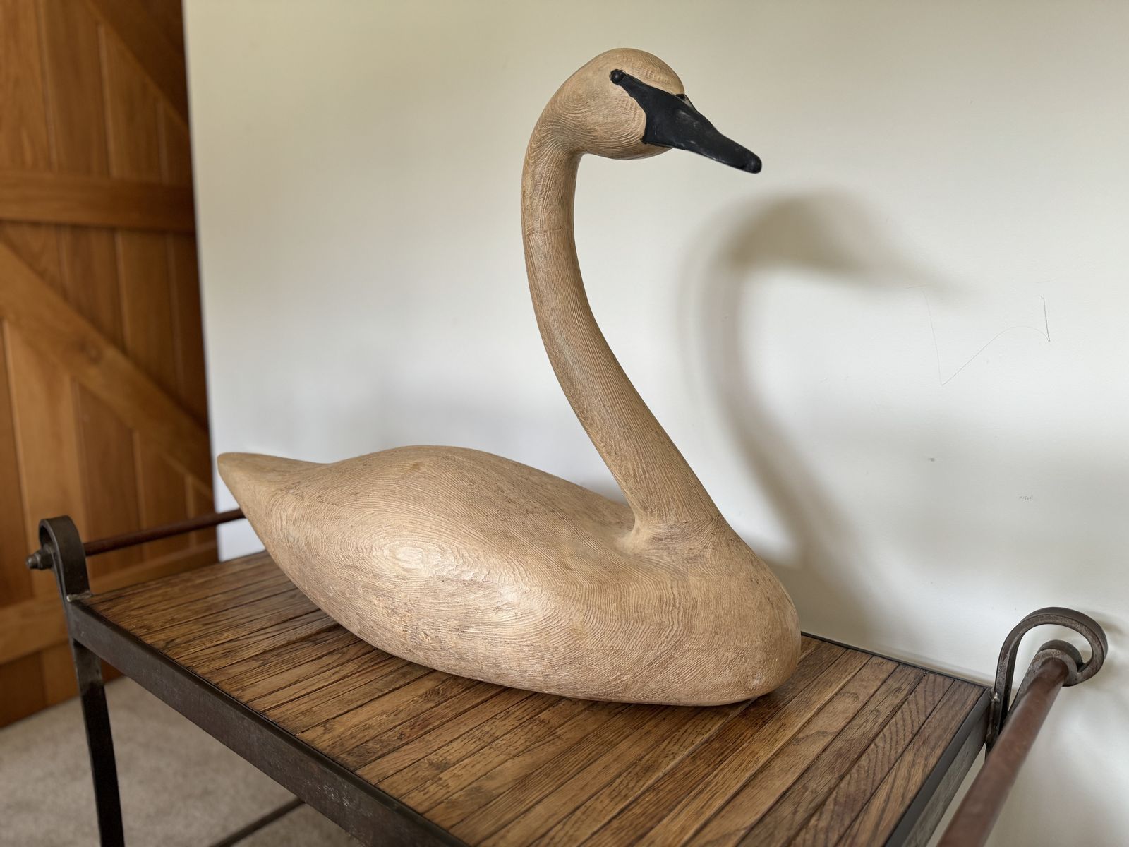 Carved Wooden Swan By Dann Sears (American Contemporary) photo furniture