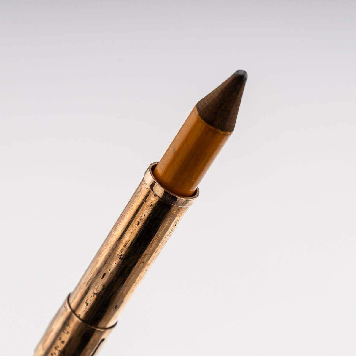 photo for sale Antique 20th Century French Solid Gold & Sapphire Retractable Pencil C.1900
