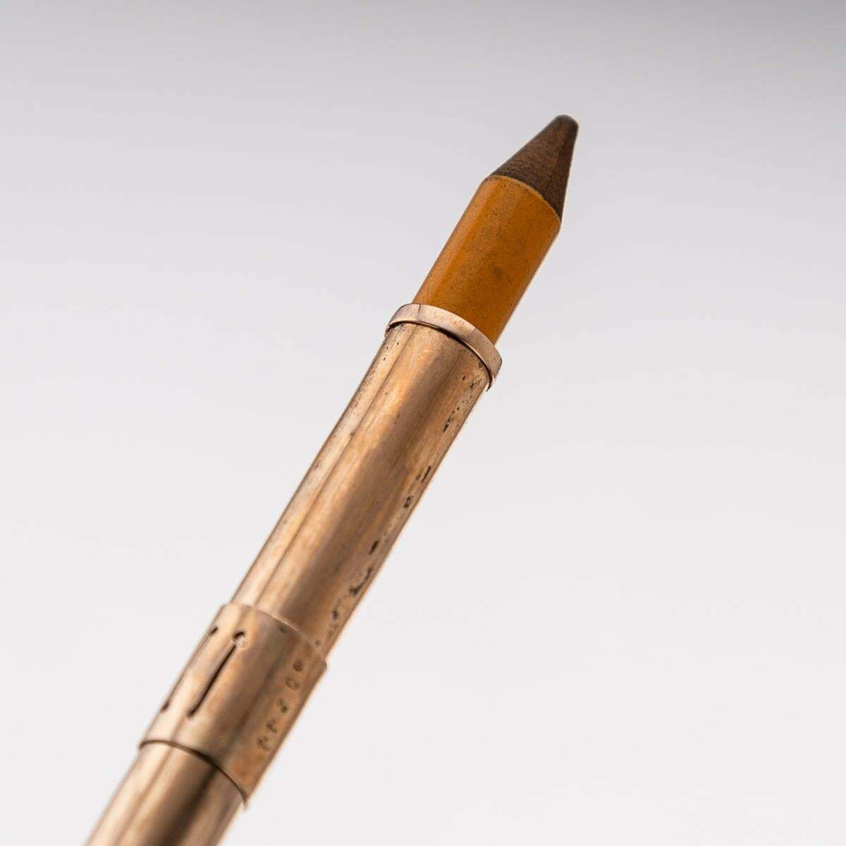 Home Decor Antique 20th Century French Solid Gold & Sapphire Retractable Pencil C.1900 photo