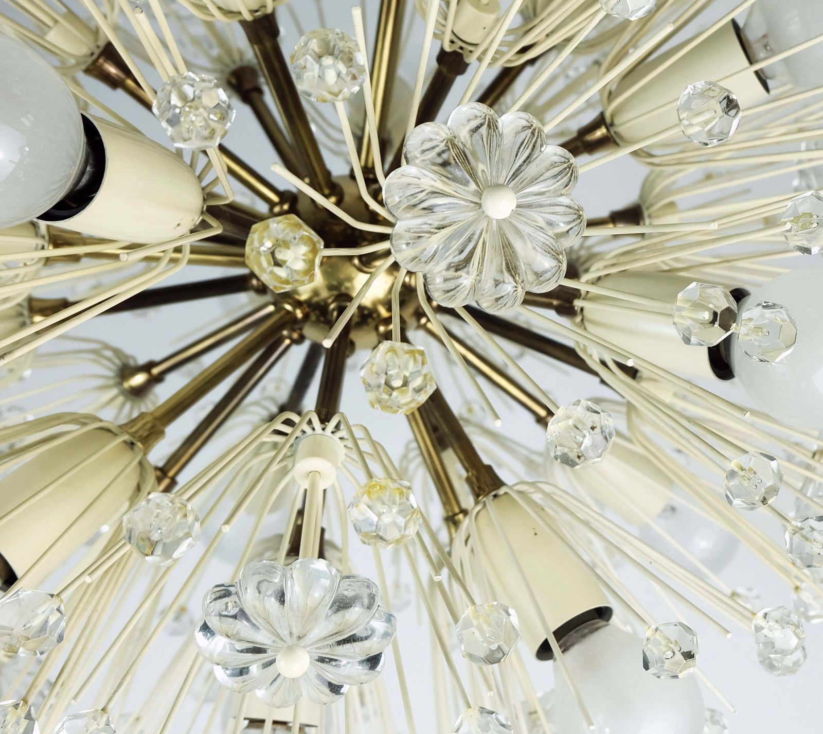 Mid Century Austrian Chandelier Emil Stejnar Dandelion Light Sputnik Rupert Nikoll 1950s photo Lighting