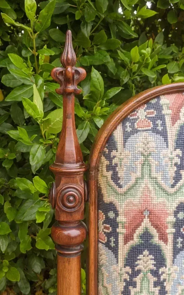 Antique Gothic Rosewood Prie Dieu Chair photo vinterior