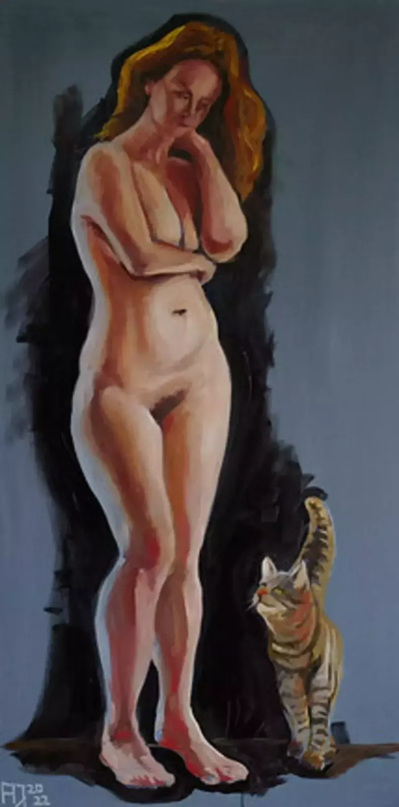 Jung Axel, Nude Painting, Oil On Canvas, 21st Century