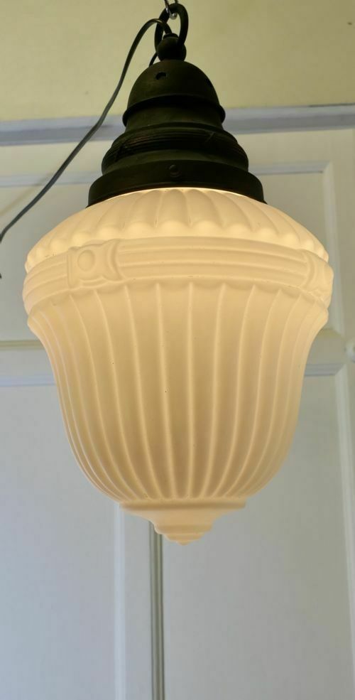 Large Victorian Arts And Crafts Opalescent Ceiling Pendant Light photo furniture