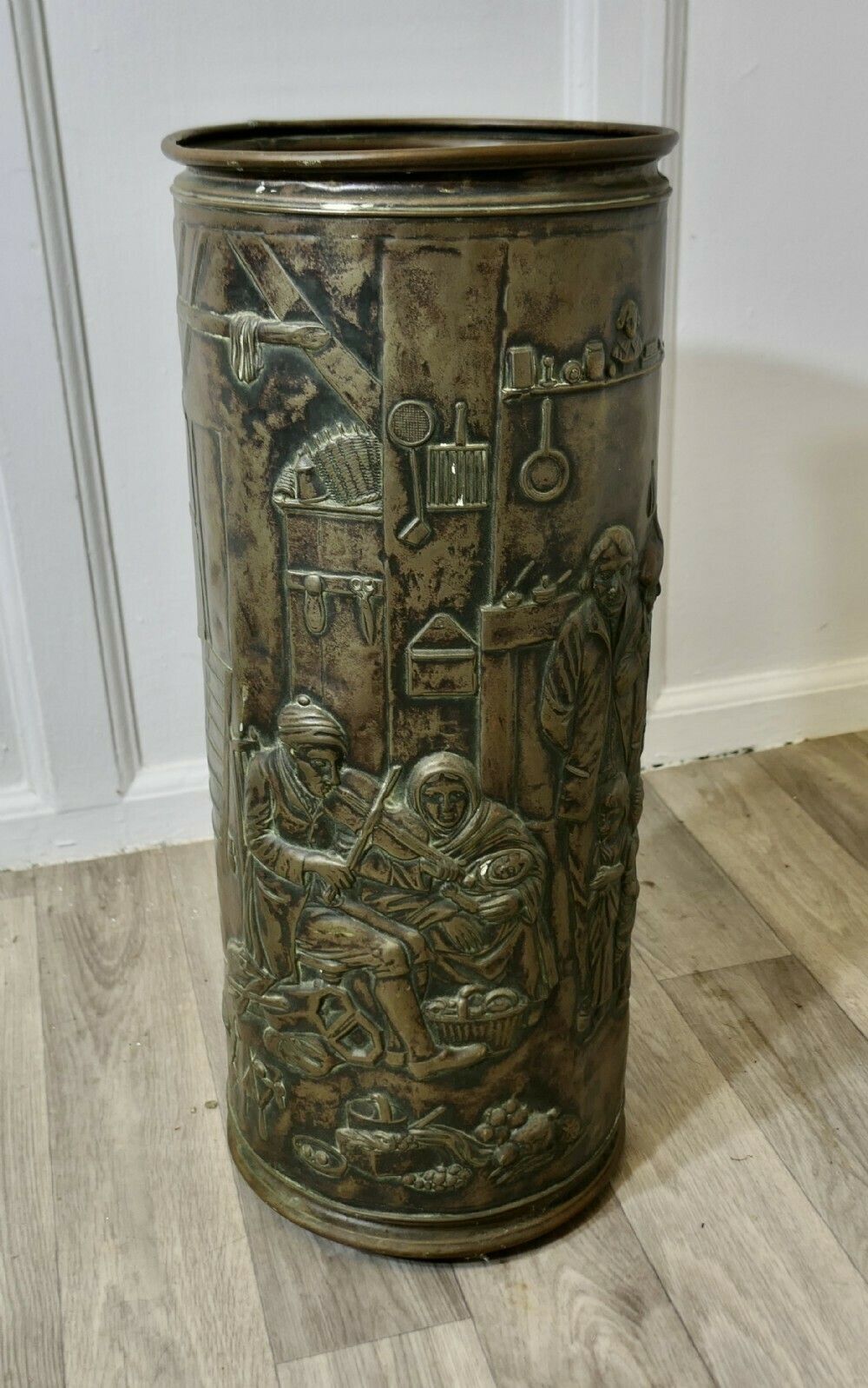 Superb French Brass Stick Stand, Umbrella Stand photo buy