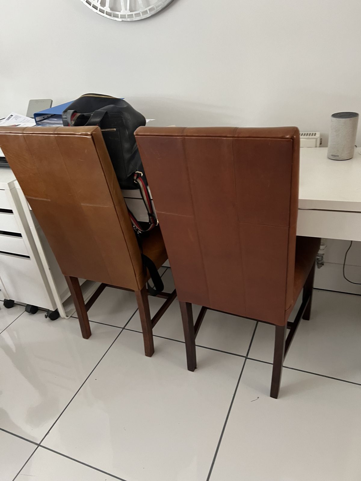 Ikea  Double Draw White Desk And Matching Drawers On  Wheels photo for sale