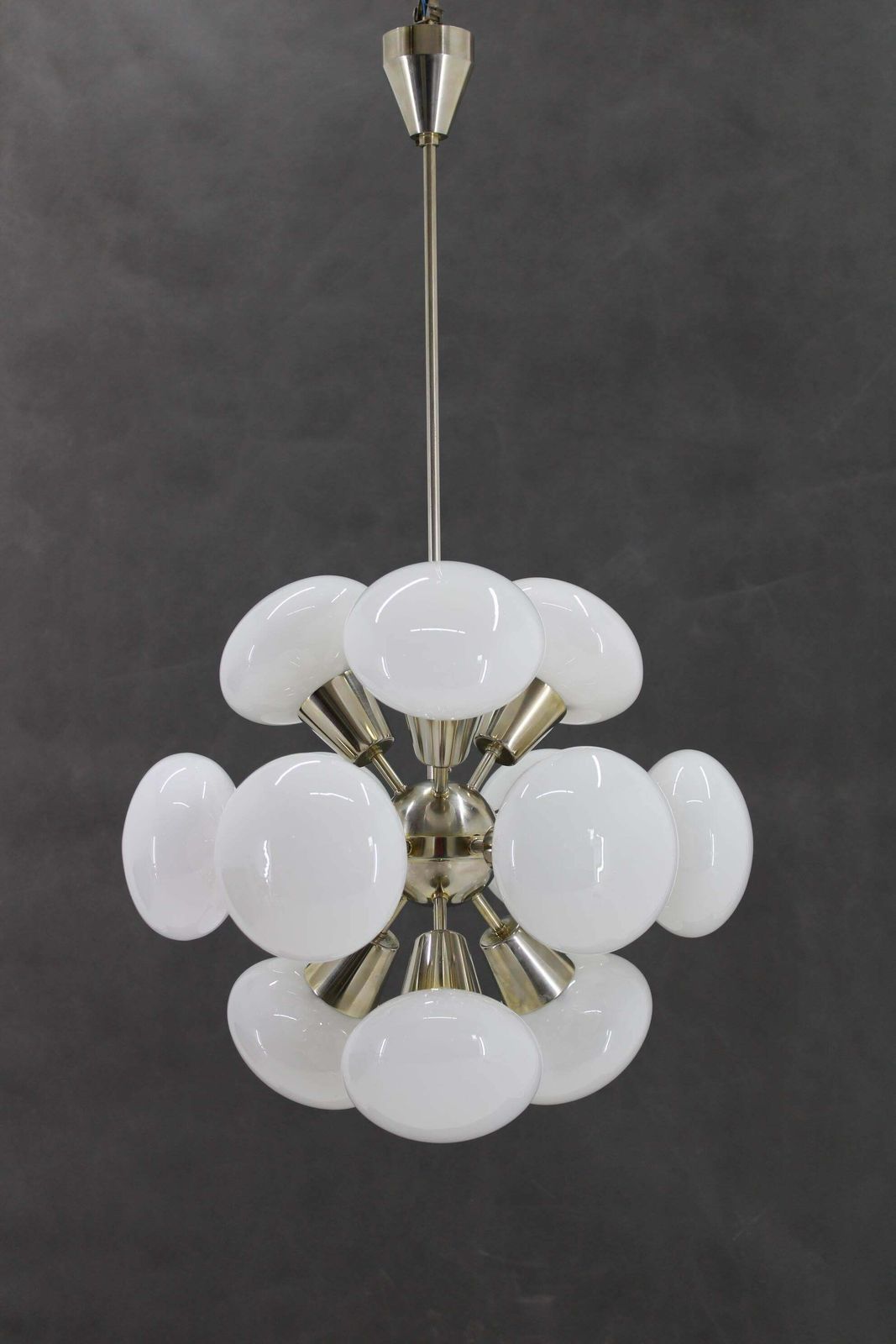 1970s Chrome Plated  12 Flamming  Sputnik , Czechoslovakia photo Lighting