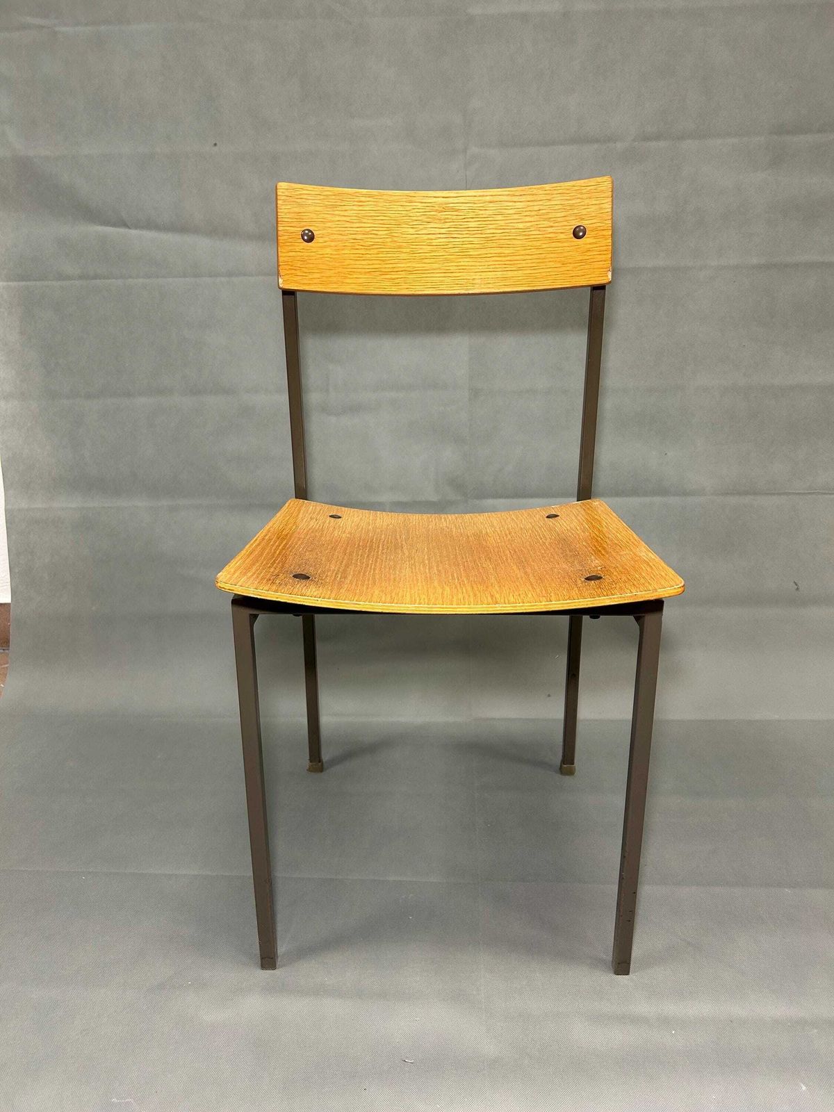 1 Of 8 Vintage Industrial Wood Dining Chairs/Stol Kamnik Designed By Branko Ursic /Vintage School Chair/Office Chair /Industrial Chair 1970s photo vintage