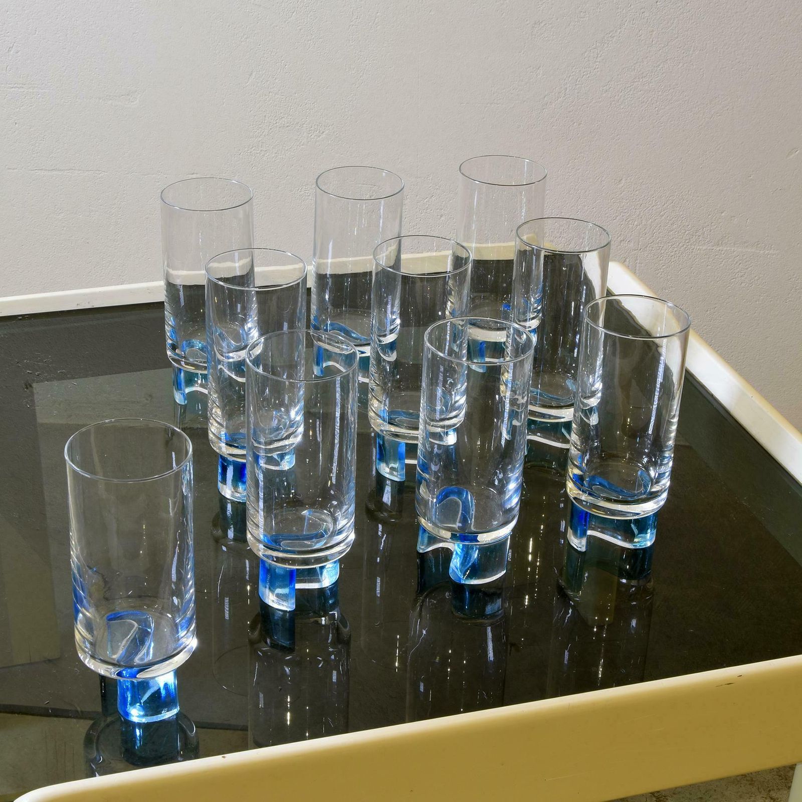 Joe Colombo Style Set Of Ten Glasses 1970s photo 531.0