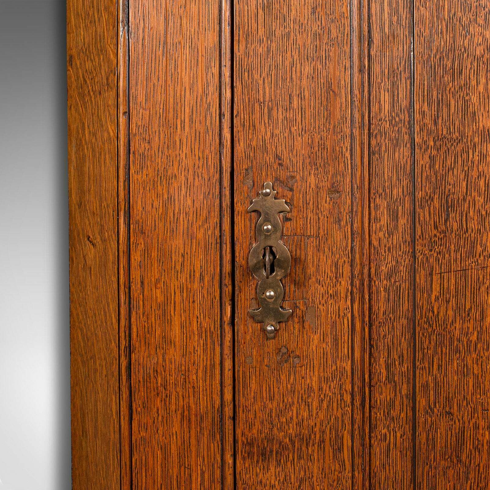 Tall Antique Corner Cabinet, English, Oak, 4 Shelf Wall Cupboard, Georgian, 1800 photo buy