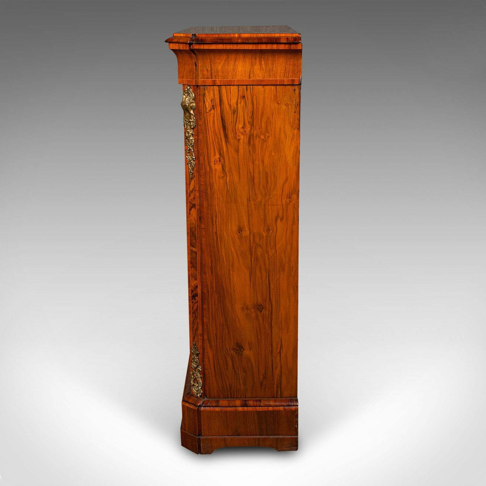 Large Antique Pier Cabinet, English, Walnut, Glazed, Druce & Co, Victorian, 1850 photo 2450.0