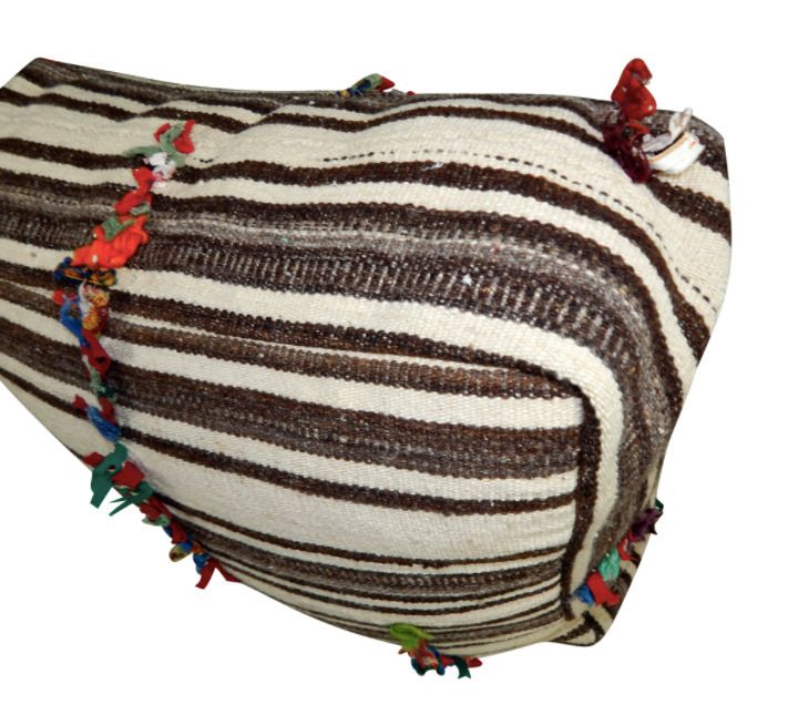 Turkish Kilim Floor Pillow, 21st Century photo vinterior