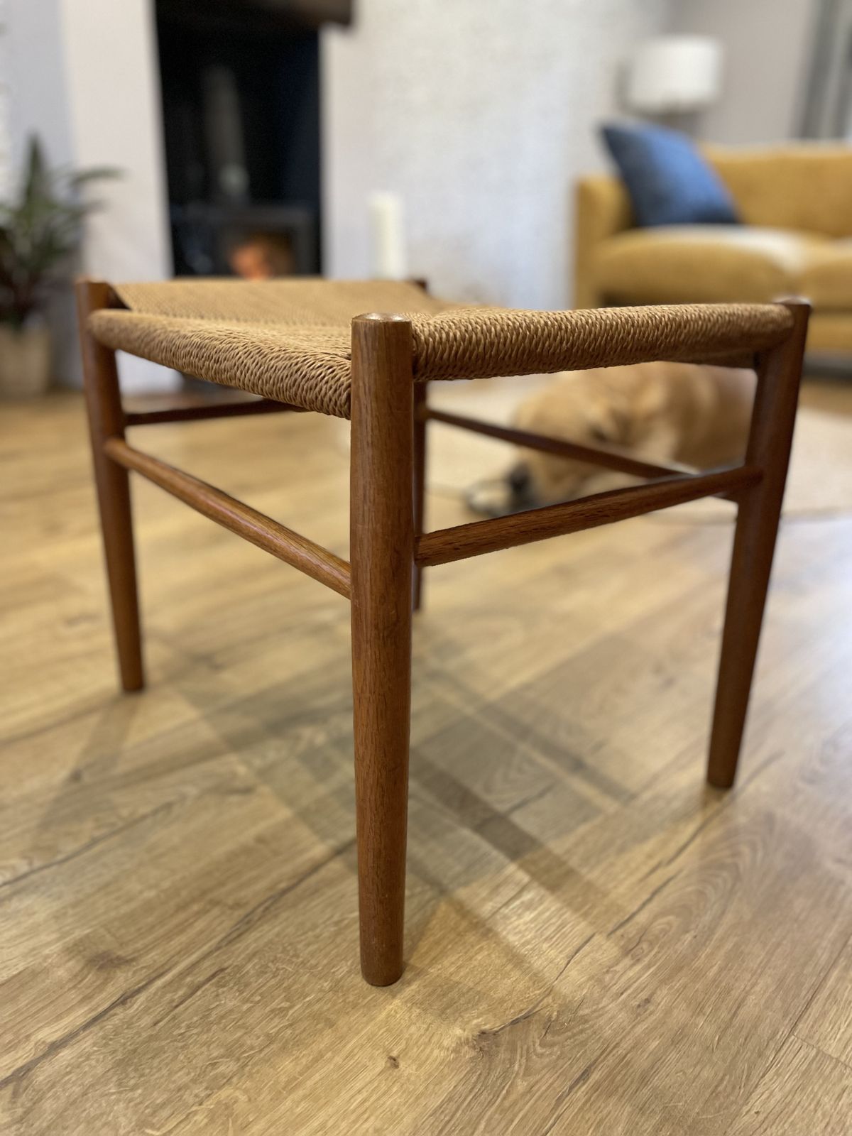 Stylish Iconic Stool Designed By Jørgen Bækmark, Danish Design, 1960s photo vintage