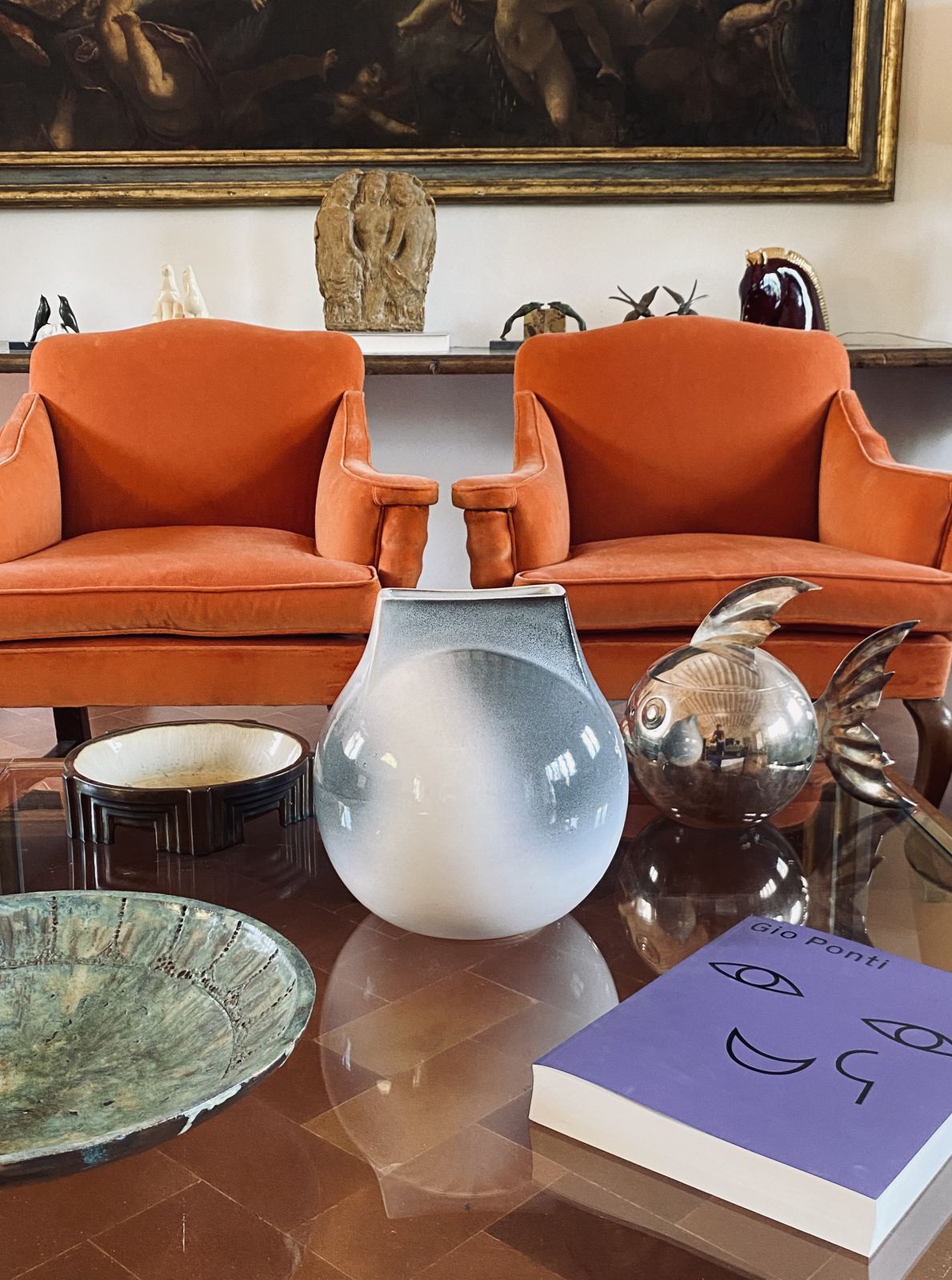 Mid Century Modern Spherical Gres Vase, Franco Bucci Italy Ca. 1970 photo 1100.0