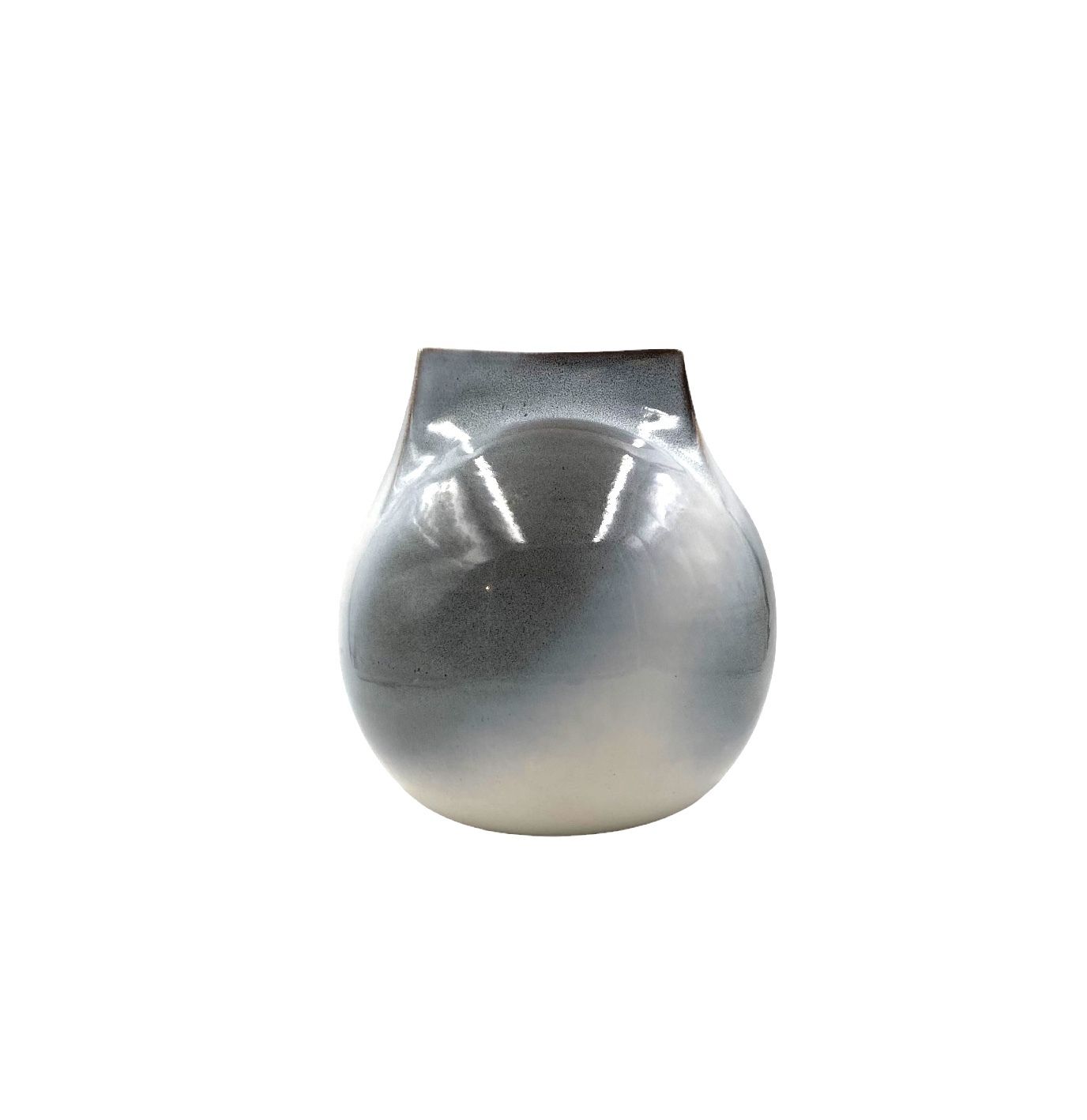 photo buy Mid Century Modern Spherical Gres Vase, Franco Bucci Italy Ca. 1970
