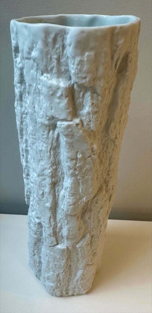 photo for sale 1970s Bisque Bark Bareuther Bavarian Porcelain Vase