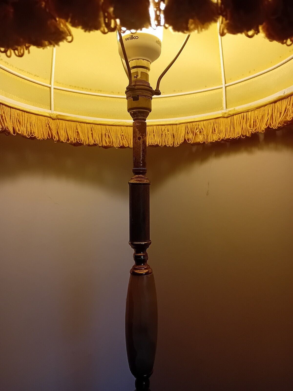 Beautiful 1960's Onyx And Brass Gilt Mid Century Floor Lamp / Standard Lamp photo furniture