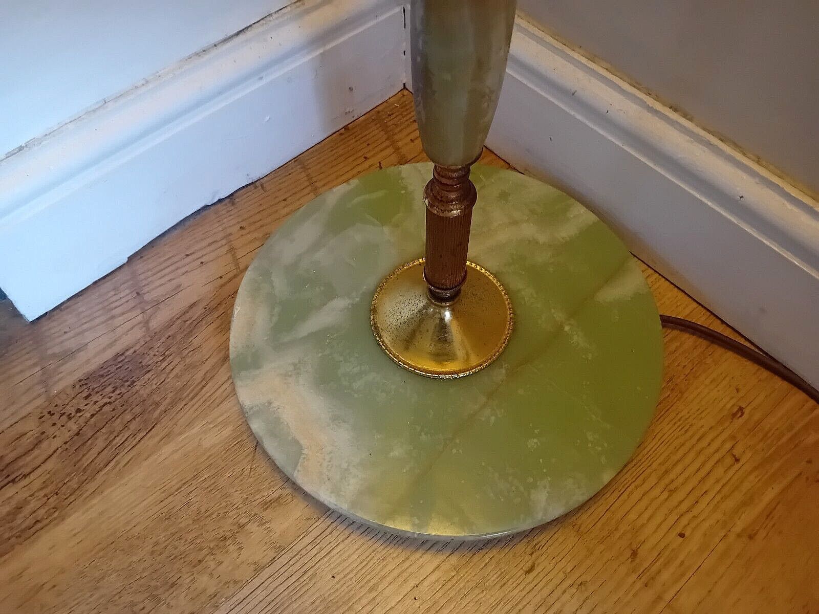 Beautiful 1960's Onyx And Brass Gilt Mid Century Floor Lamp / Standard Lamp photo Lighting