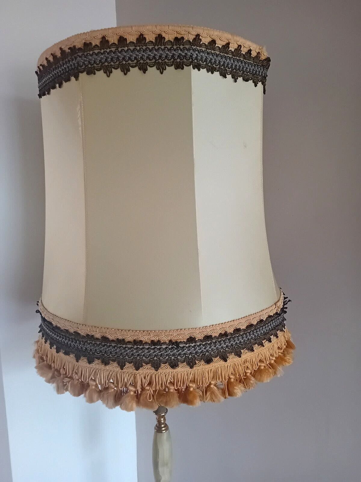 Beautiful 1960's Onyx And Brass Gilt Mid Century Floor Lamp / Standard Lamp photo vintage