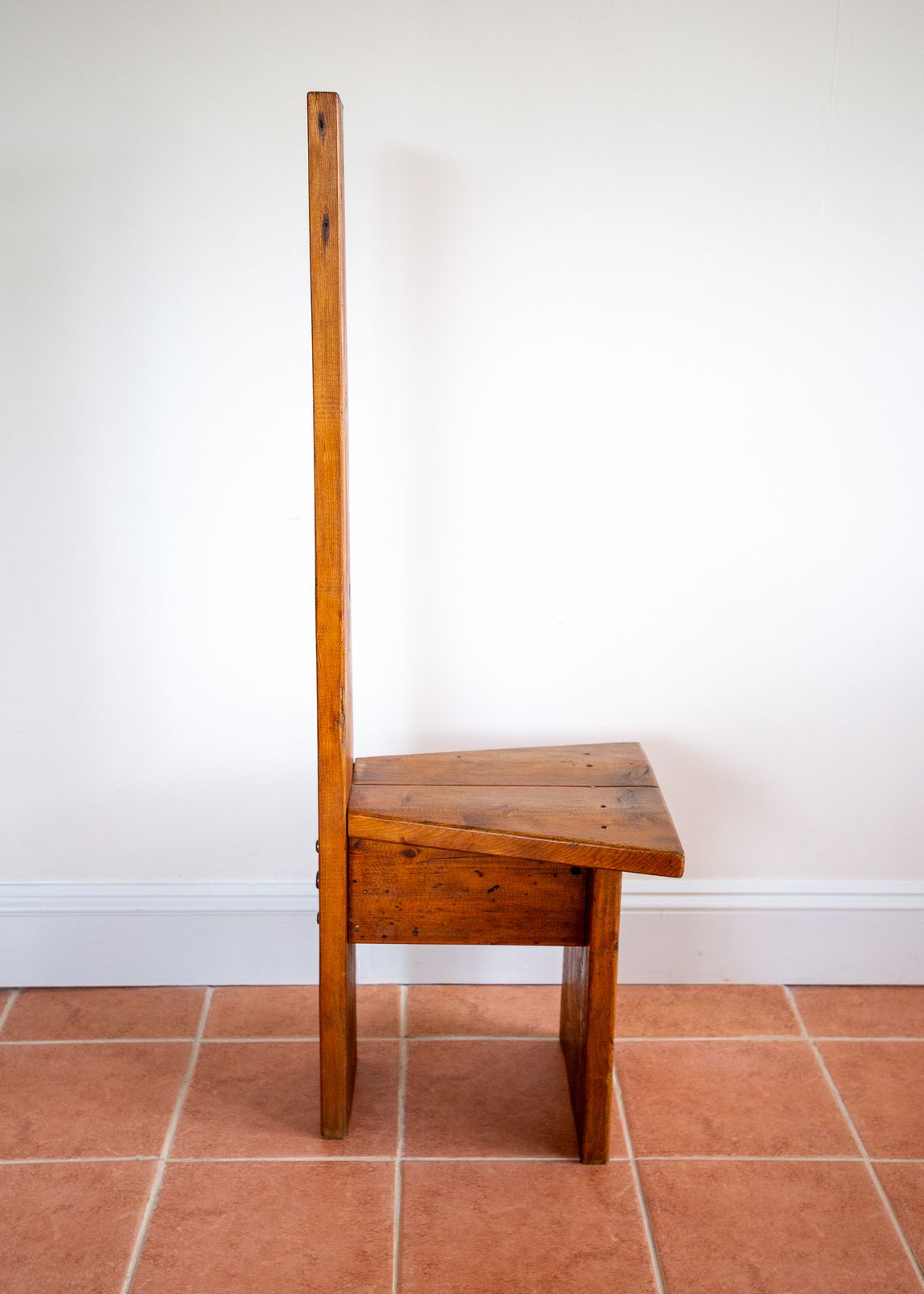 Brutalist Artisan Accent Chair Mid Century Tall Back Statement Pine Iron Rustic Craftsman Architectural Farmhouse Minimalis.T Reclaimed Primitive Folk photo 1300.0