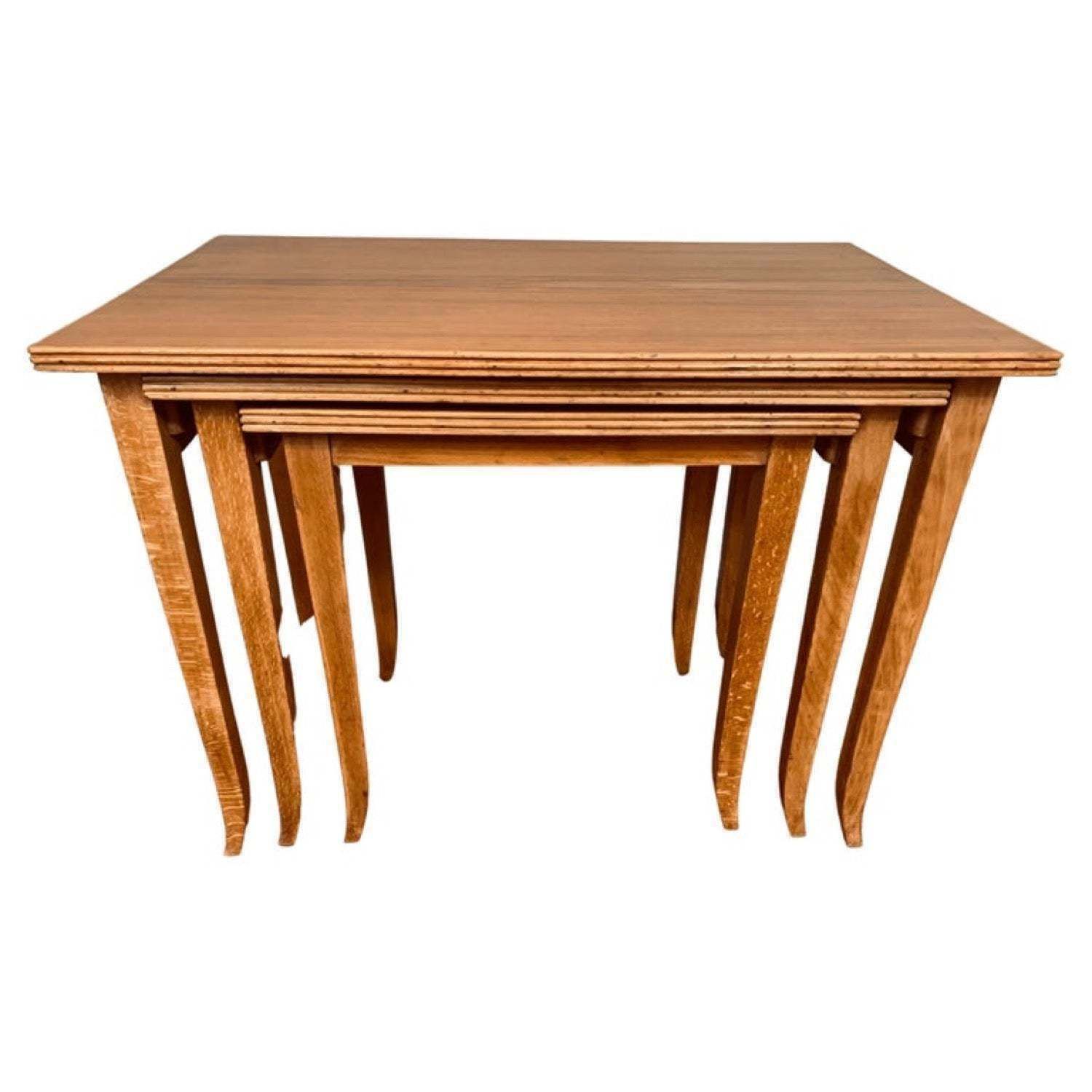 Set Of 3 1960s English Stackable Teak Nest Of Tables Or Nesting Tables