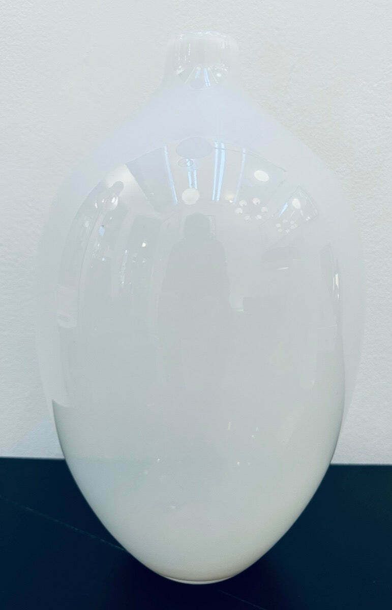 Home Decor 1960s Italian Opalescent Glass Oviod Form Vase photo