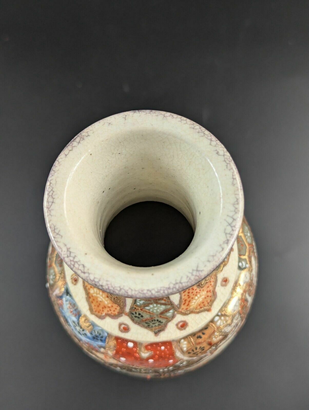 photo furniture Antique Hand Painted Satsuma Vase, Japan, Meiji Period