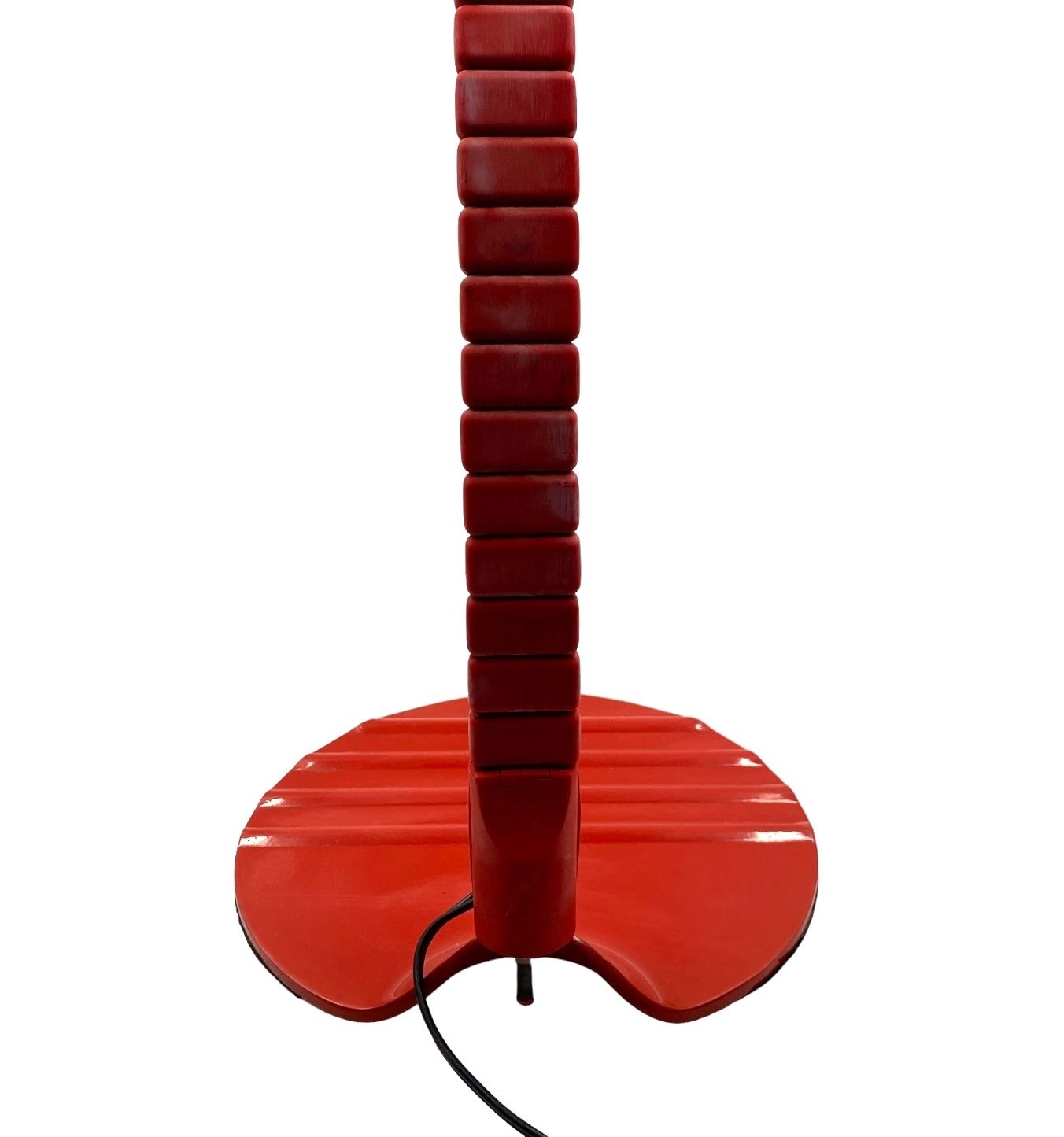 Elio Martinelli, Flex Calotta Mod. 660 Bright Red Table Lamp, Martinelli Luce Italy, 1972 photo vintage