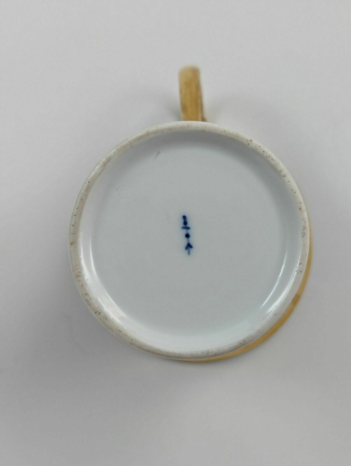 photo furniture Antique Kpm Berlin, Germany, Porcelain Hand Painted Cup & Saucer, C. 1800
