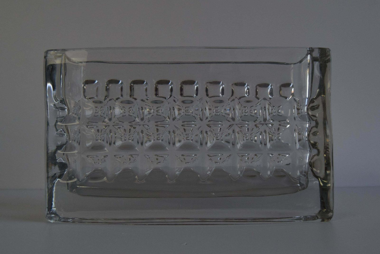 Vintage Jardiniere Glass Vase, By Rudolf Jurnikl, Rudolfova Hut, 1960's. photo 355.0