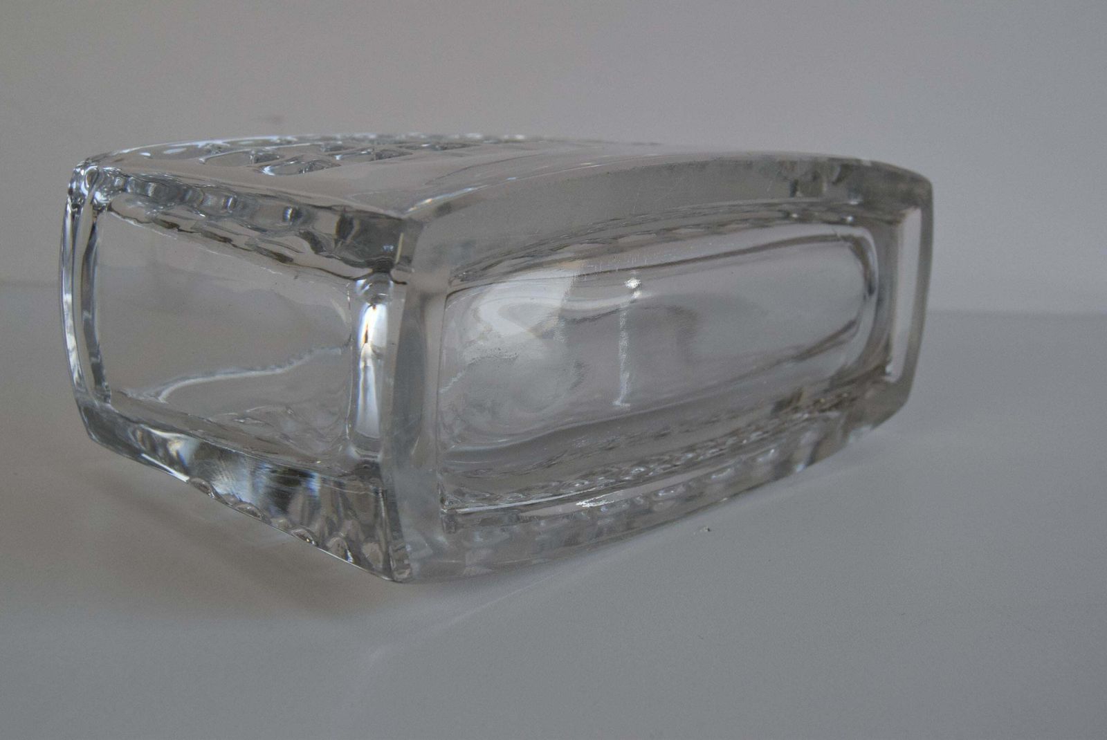 photo vinterior Vintage Jardiniere Glass Vase, By Rudolf Jurnikl, Rudolfova Hut, 1960's.